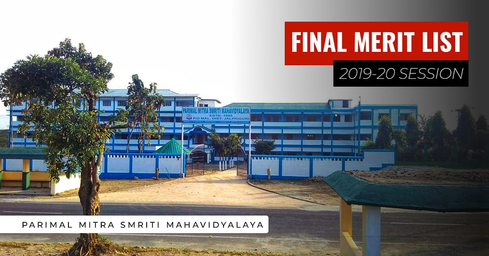 Final Merit List 2019 - PMS Mahavidyalaya Mal